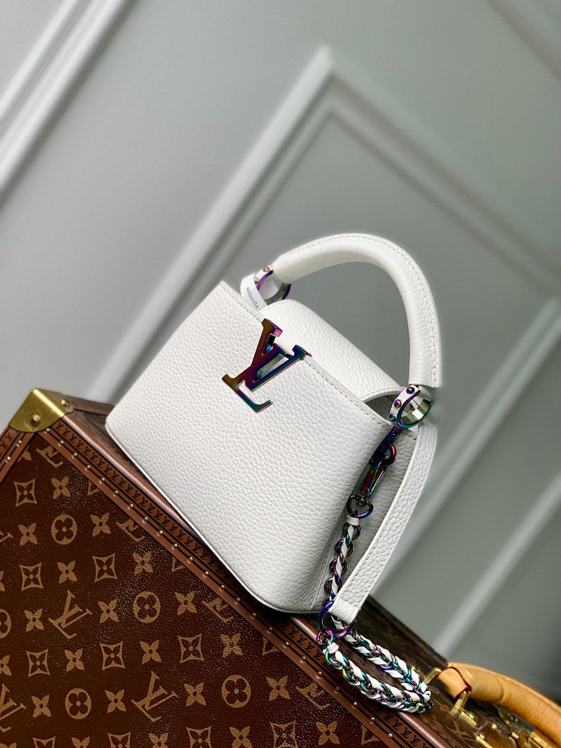 Sac à main Capucines – Réf. M22055 · Blanc Mini