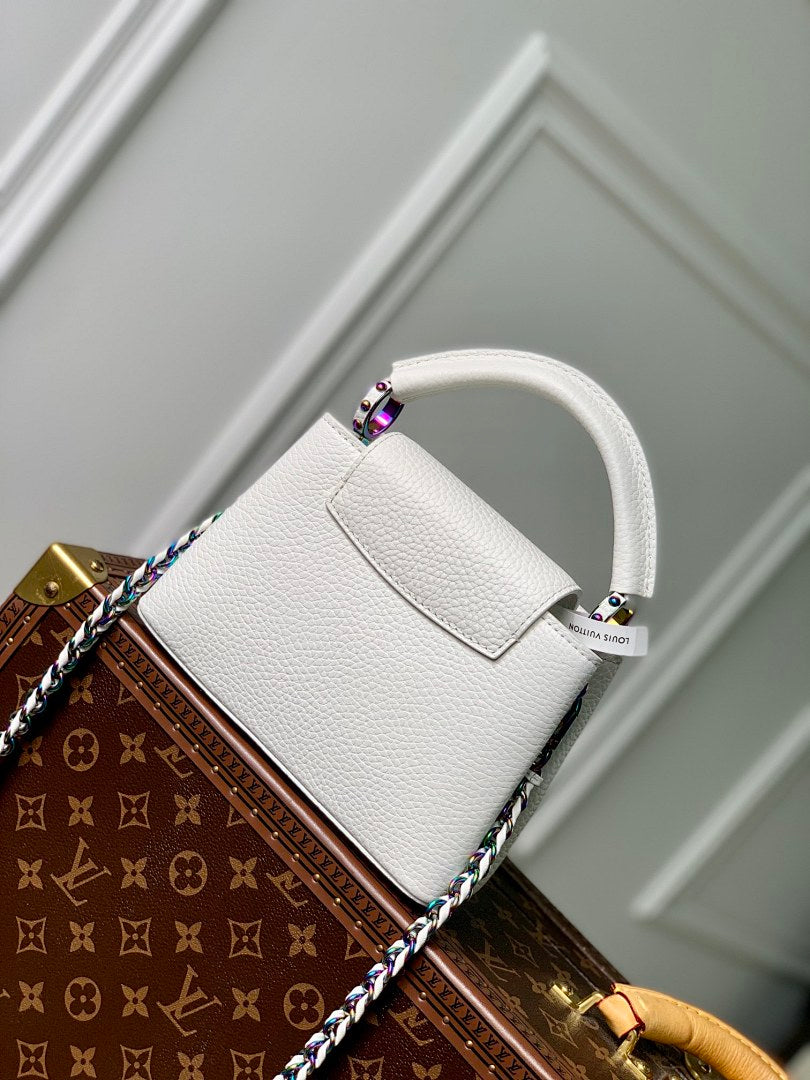 Sac à main Capucines – Réf. M22055 · Blanc Mini