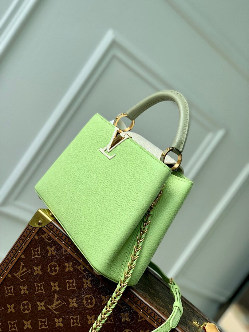 Sac à main Capucines – Réf. M21689 · Vert Blanc · Coloris 2