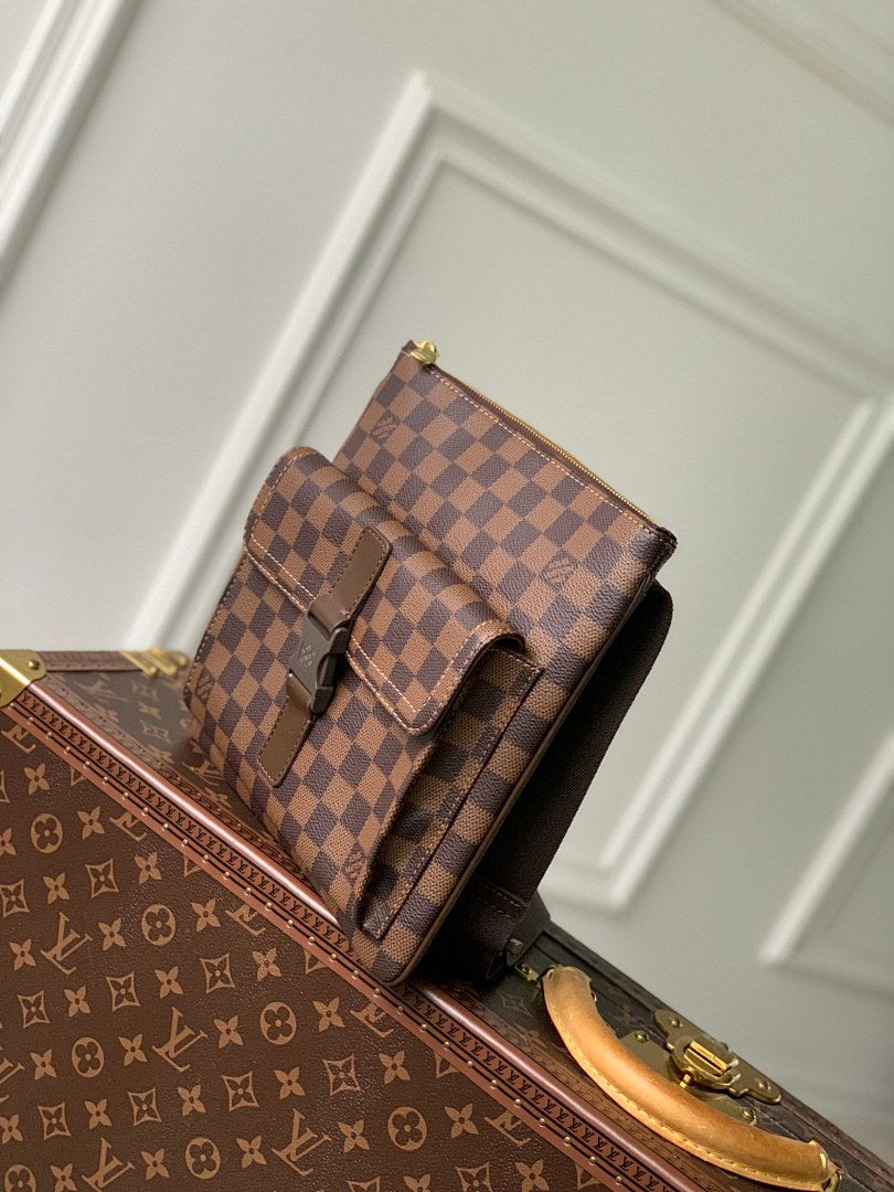 Sacoche Messenger – Réf. N51127 · Damier Ébène