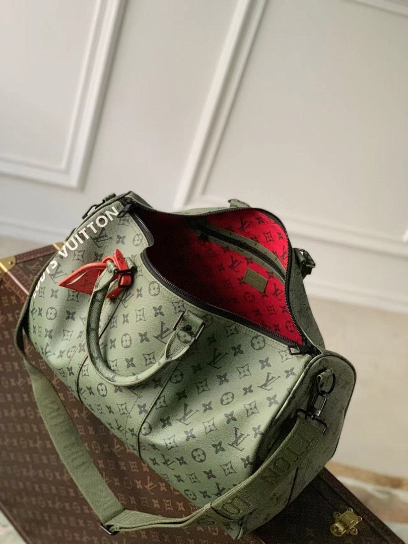 Sac de voyage Keepall – Réf. M23963 · Vert Sérigraphie