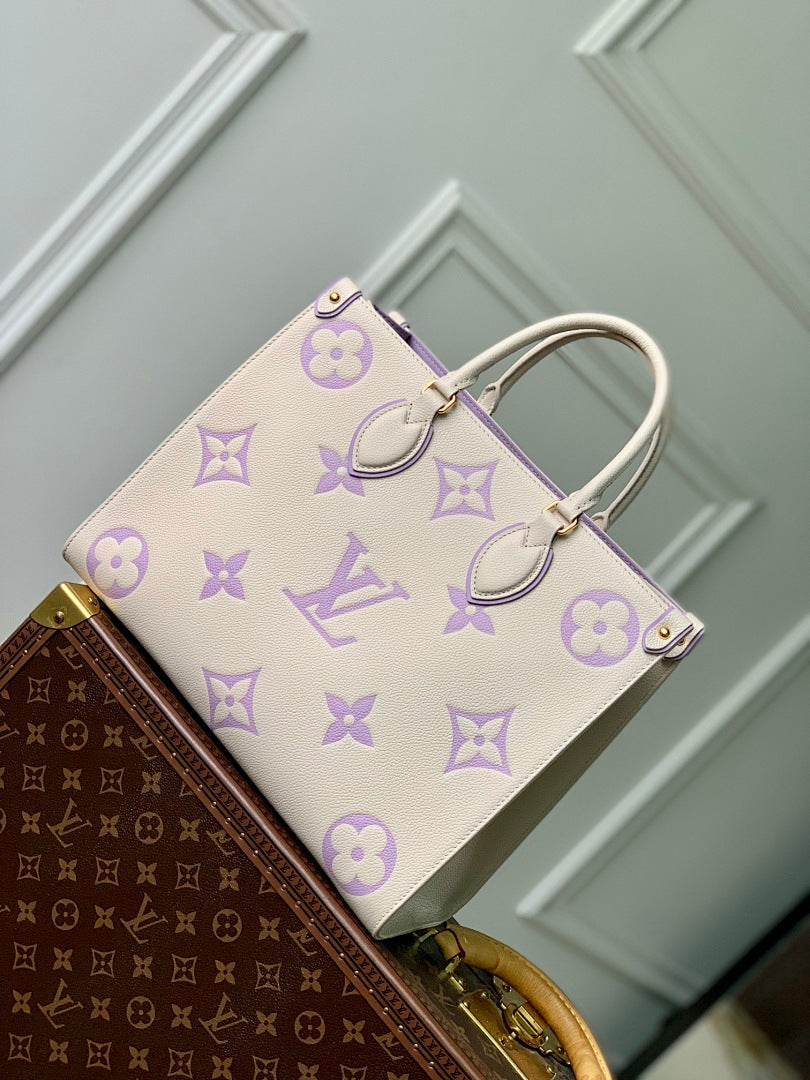 Sac à main OnTheGo – Réf. M45494 · Sérigraphie Violet