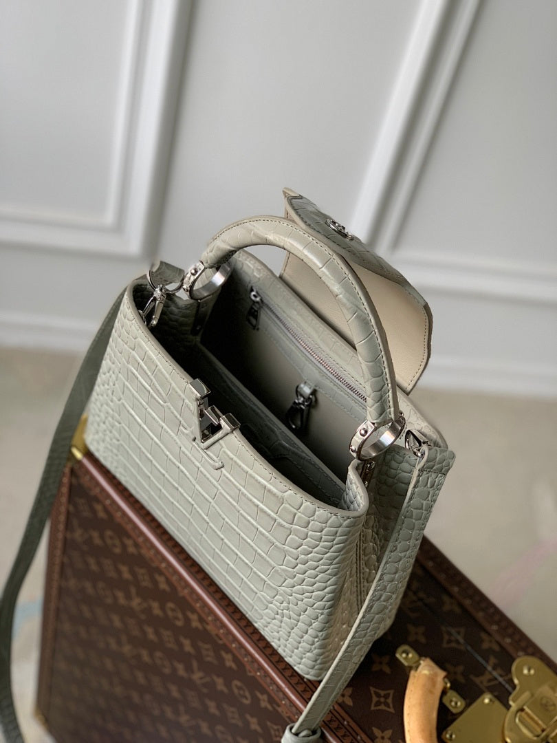 Sac à main Capucines – Réf. M48865 · Gris PM