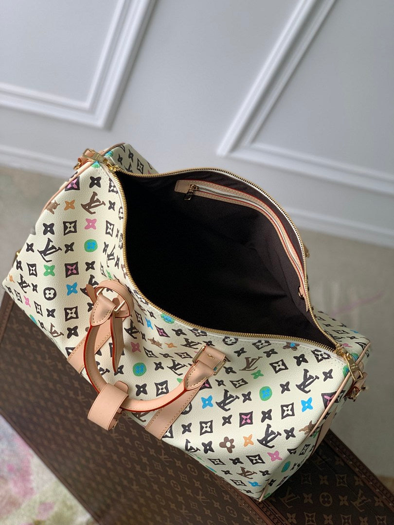 Sac de voyage Keepall – Réf. M24901 · Multicolore Blanc
