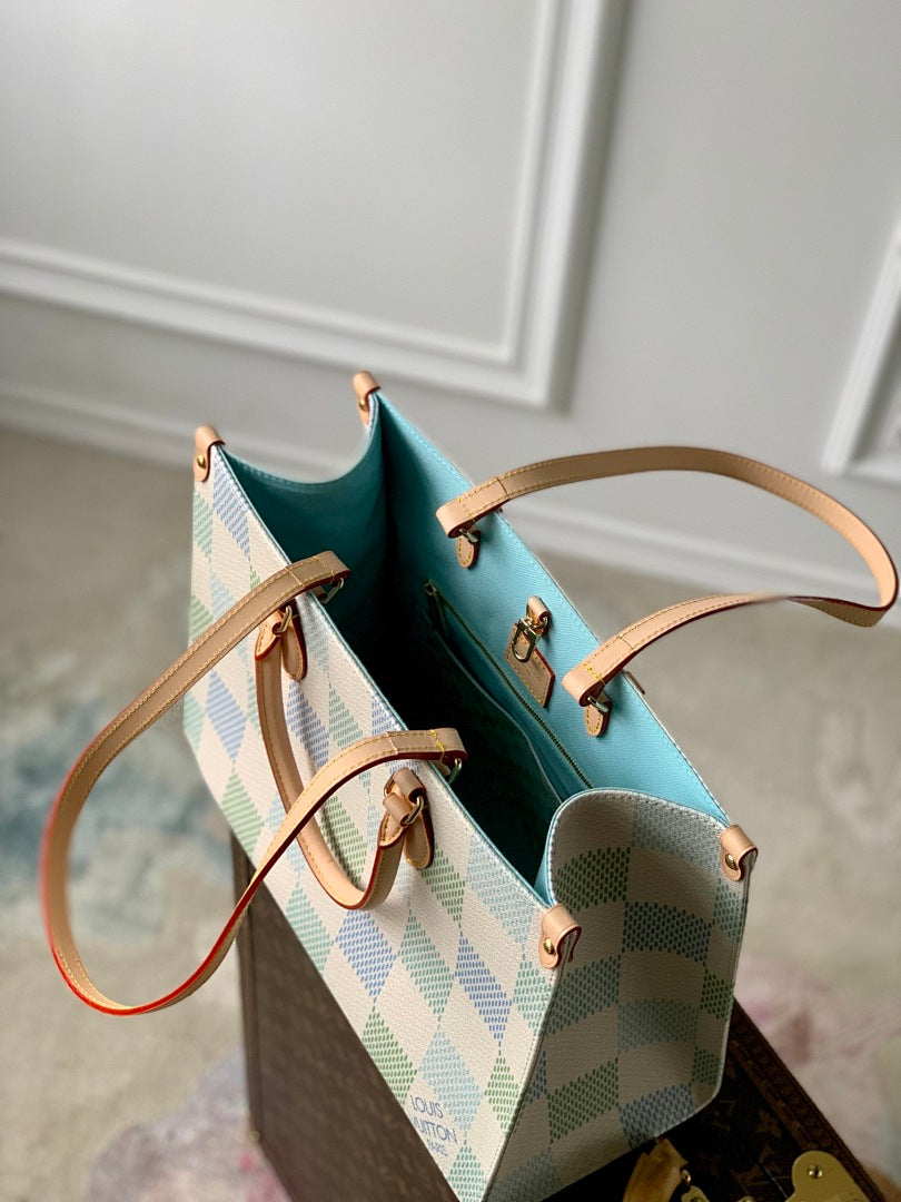 Sac à main OnTheGo – Réf. N40518 · Damier Bleu