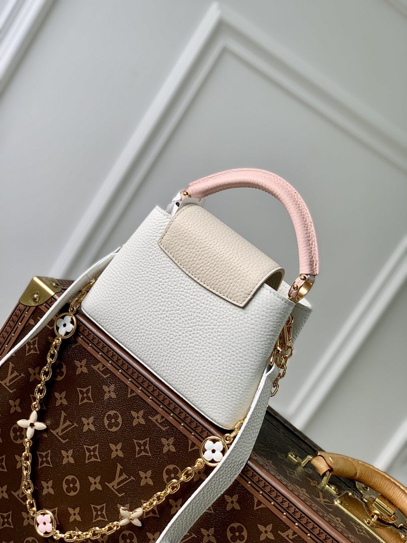 Sac à main Capucines – Réf. M20708 · Blanc Rose · Coloris 1