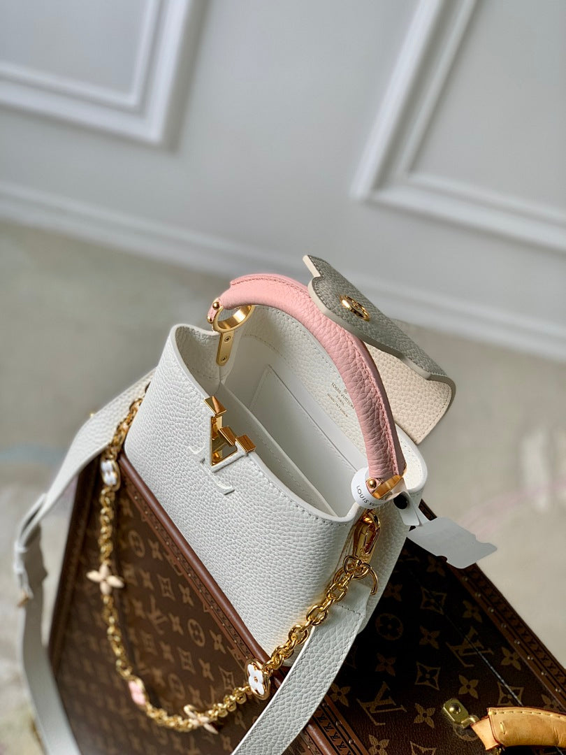 Sac à main Capucines – Réf. M20708 · Blanc Rose · Coloris 1