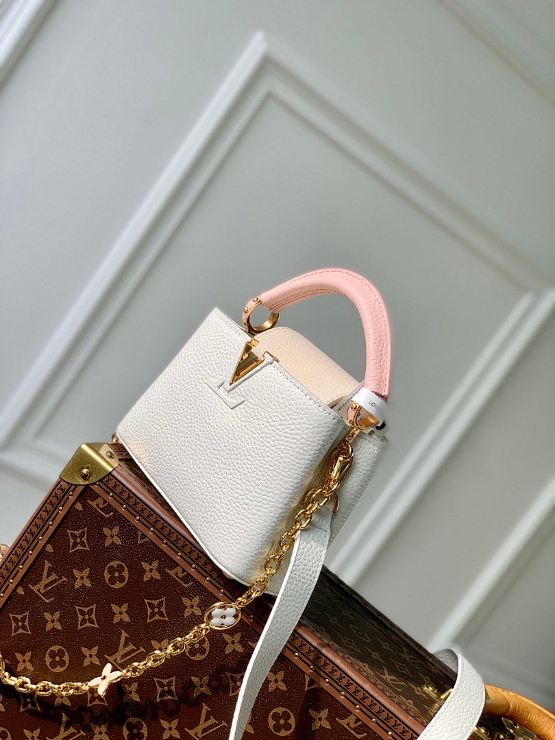 Sac à main Capucines – Réf. M20708 · Blanc Rose · Coloris 1