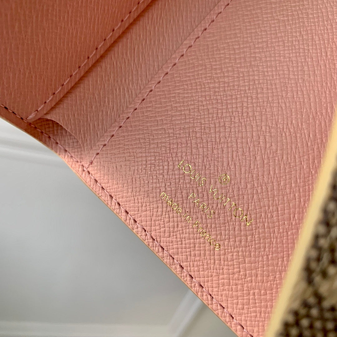 Portefeuille – Réf. M64022 · Damier Azur Rose