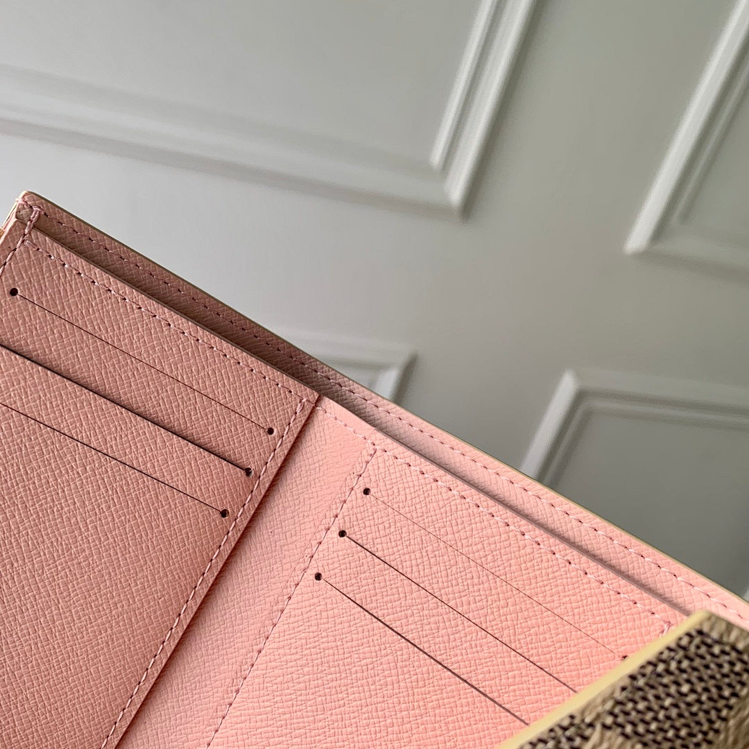 Portefeuille – Réf. M64022 · Damier Azur Rose
