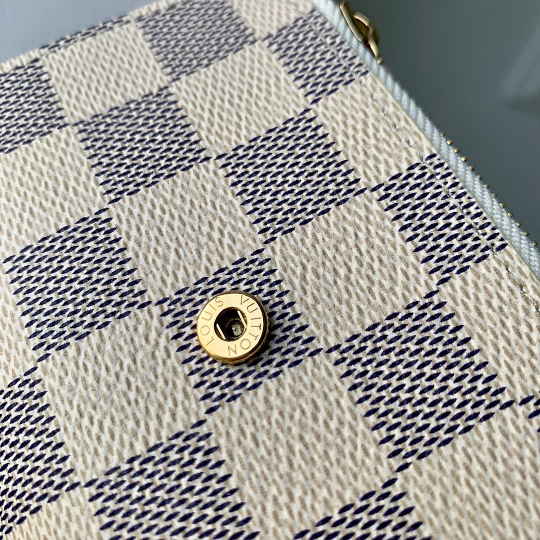 Portefeuille – Réf. M64022 · Damier Azur Rose