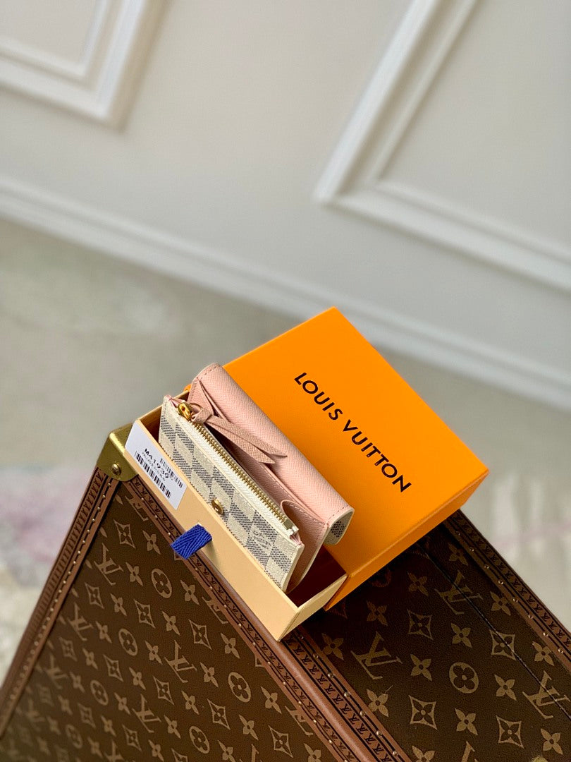 Portefeuille – Réf. M41939 · Damier Azur Rose