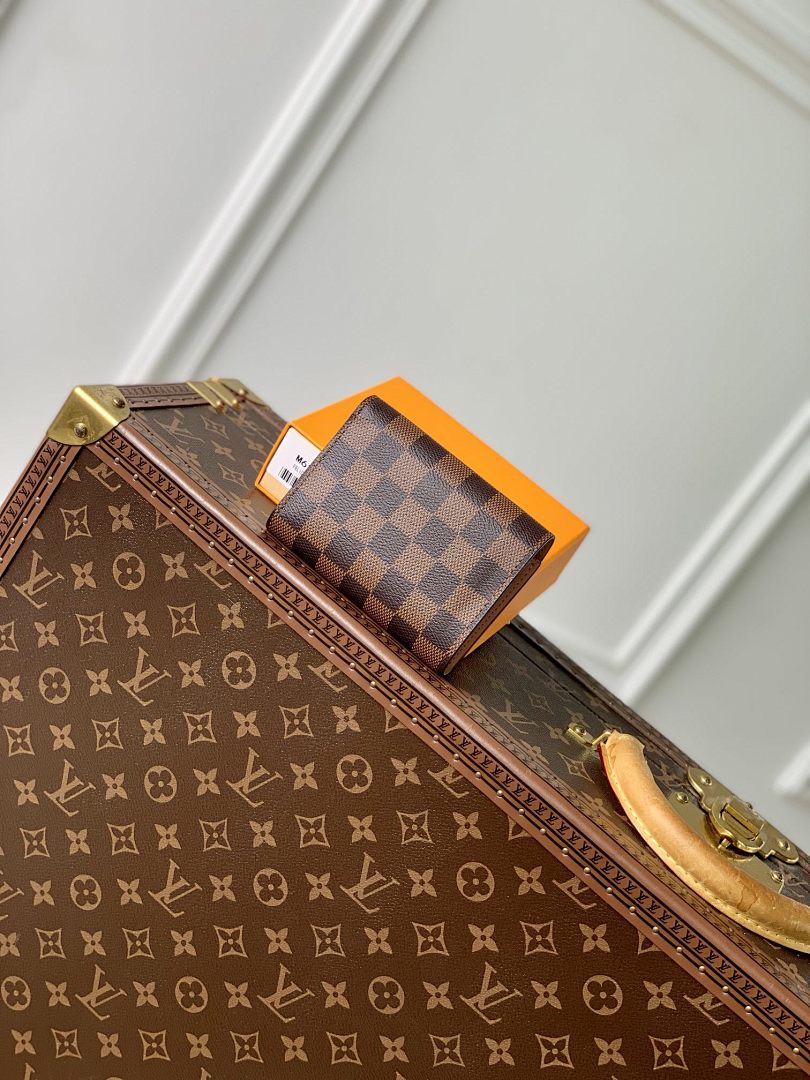 Portefeuille – Réf. HH140M41938 · Damier Ébène Rose