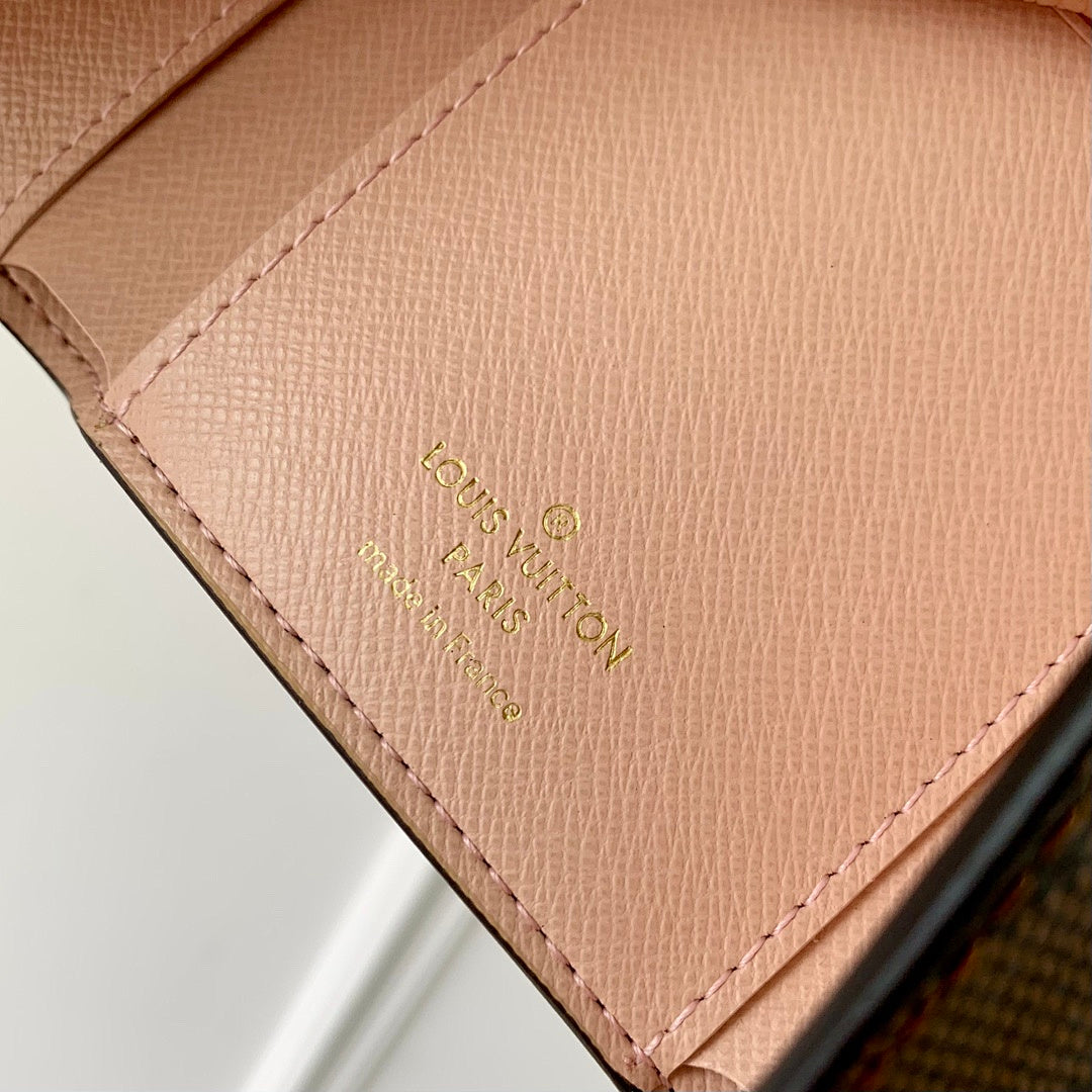 Portefeuille – Réf. HH140M41938 · Damier Ébène Rose
