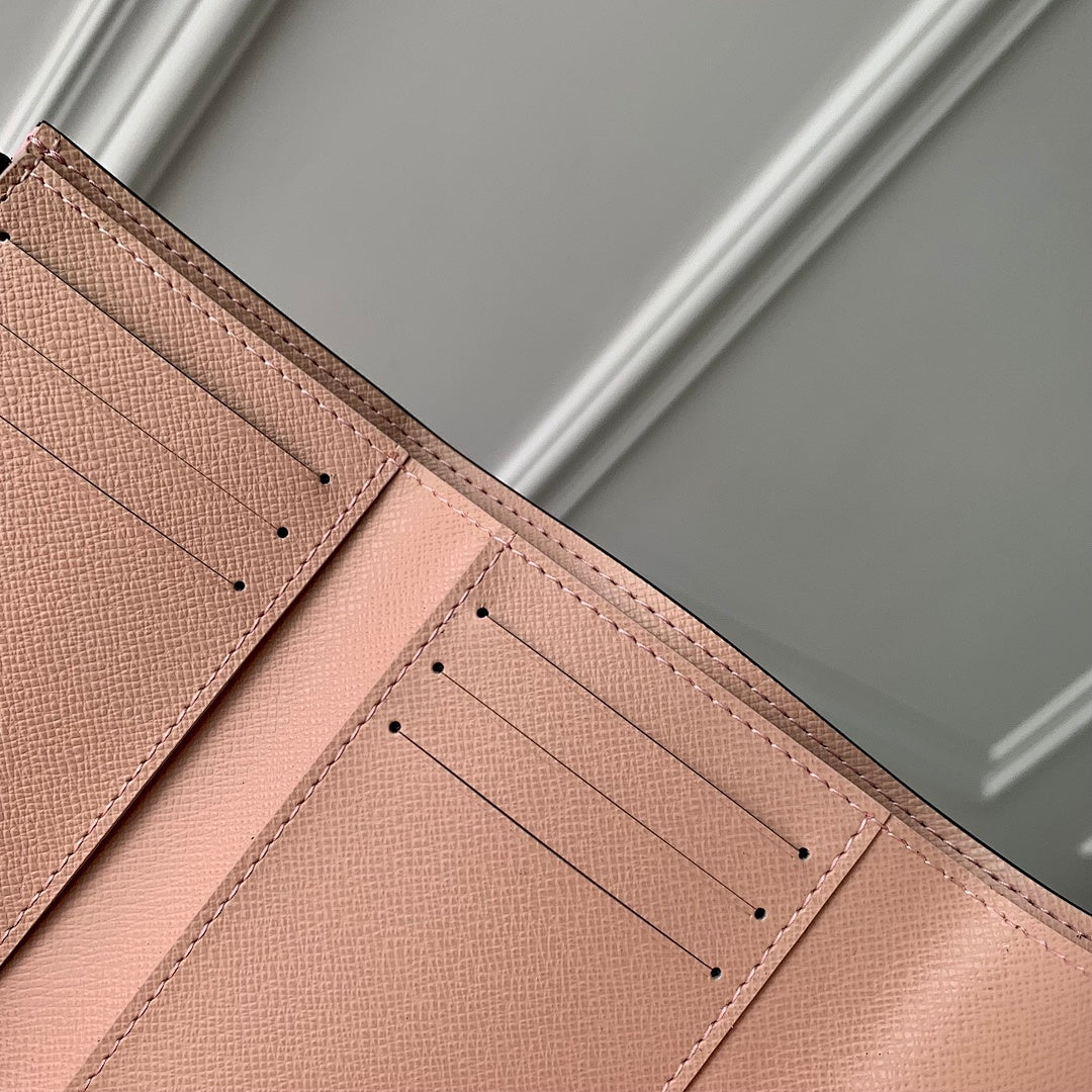 Portefeuille – Réf. HH140M41938 · Damier Ébène Rose