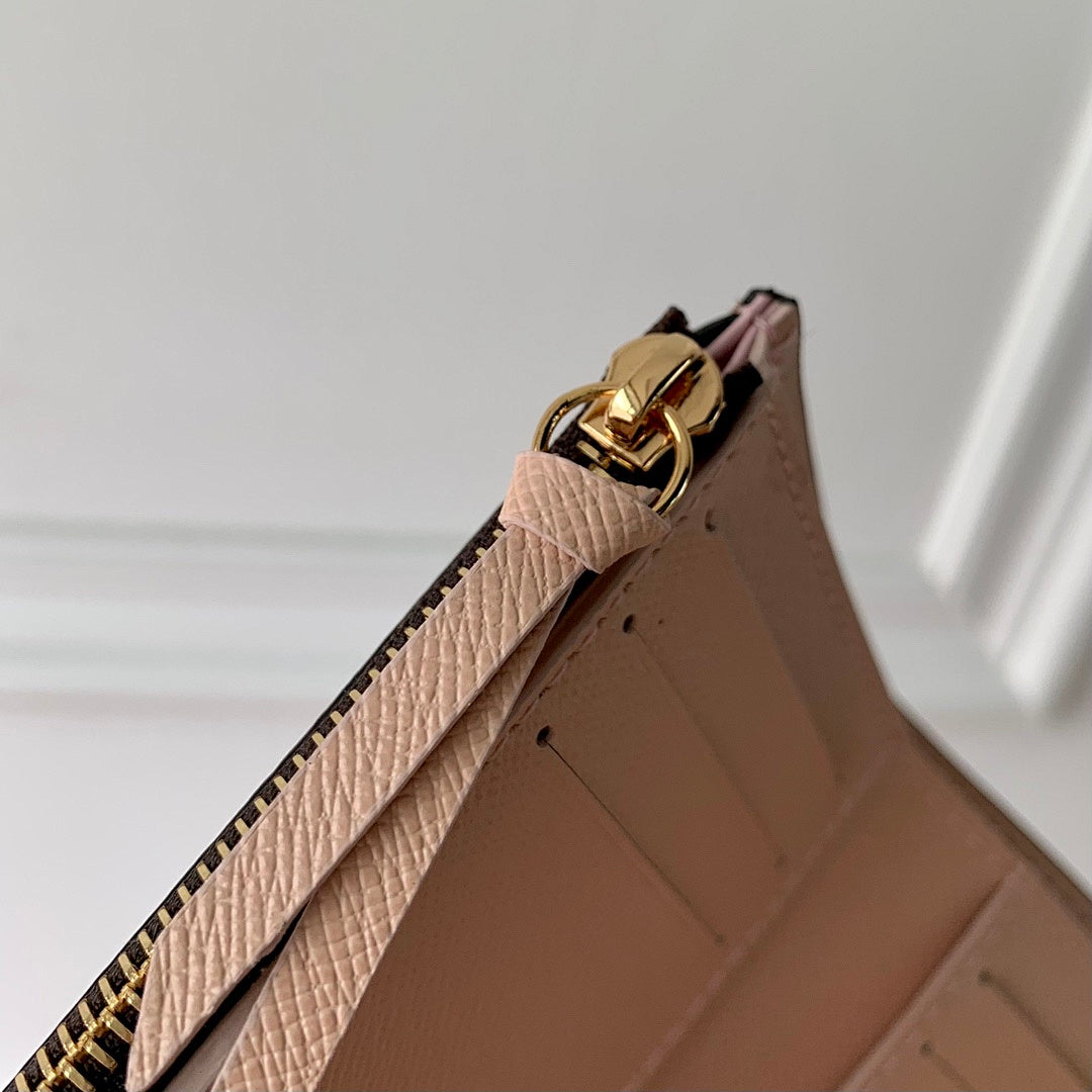 Portefeuille – Réf. HH140M41938 · Damier Ébène Rose