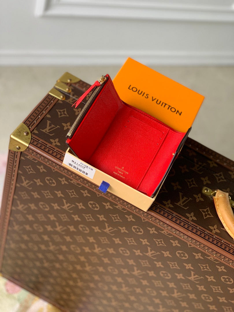 Portefeuille – Réf. HH142M41659 · Damier Ébène Rouge