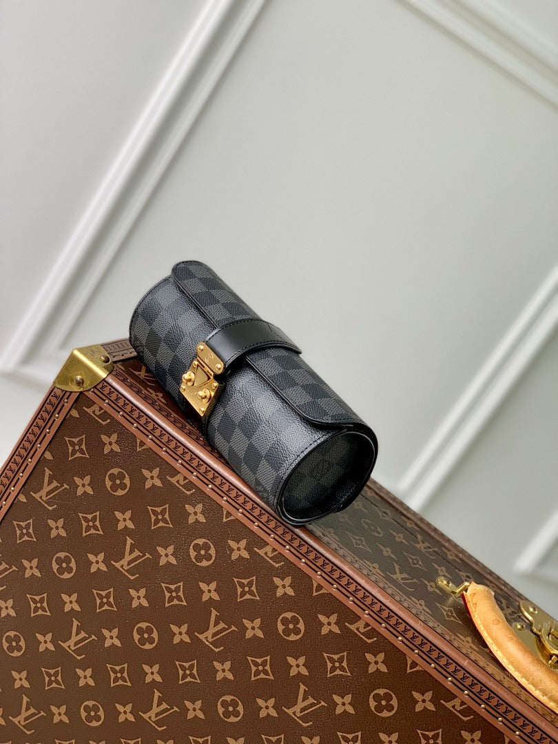 Pochette – Réf. HH91 · Damier Graphite