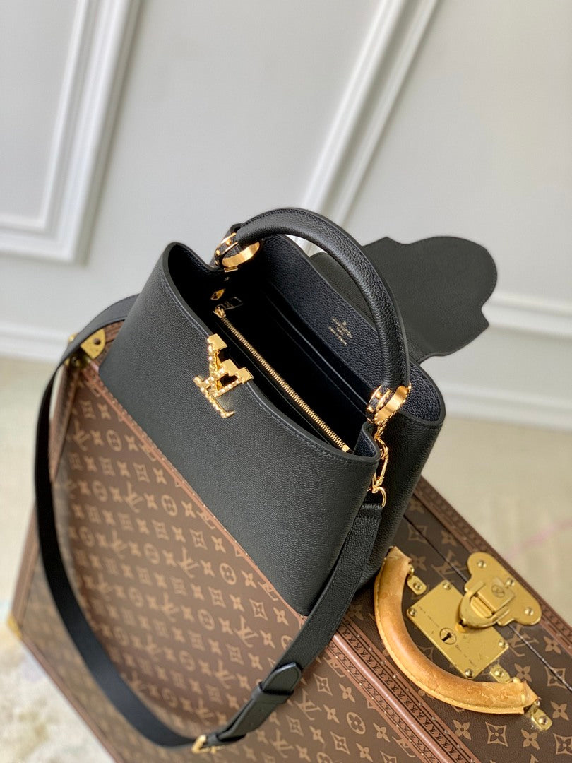 Sac à main Capucines – Réf. M24666 · Noir PM