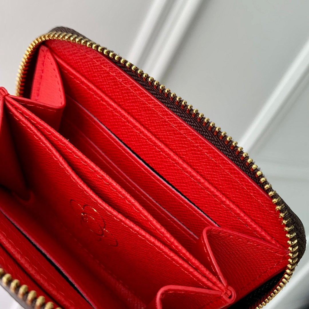Portefeuille – Réf. M12210 · Monogram Rouge