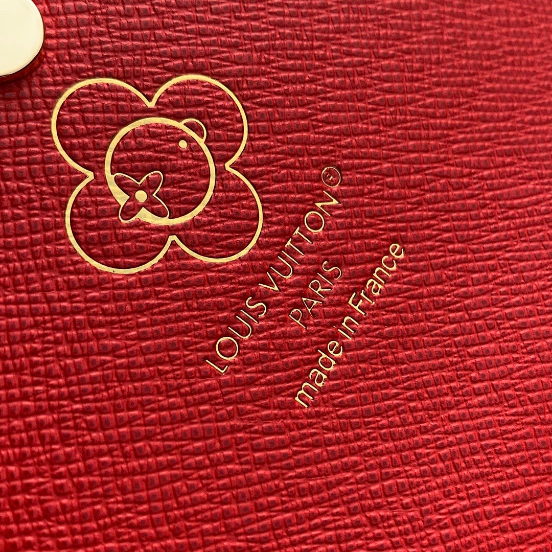 Portefeuille – Réf. M12207 · Monogram Rouge