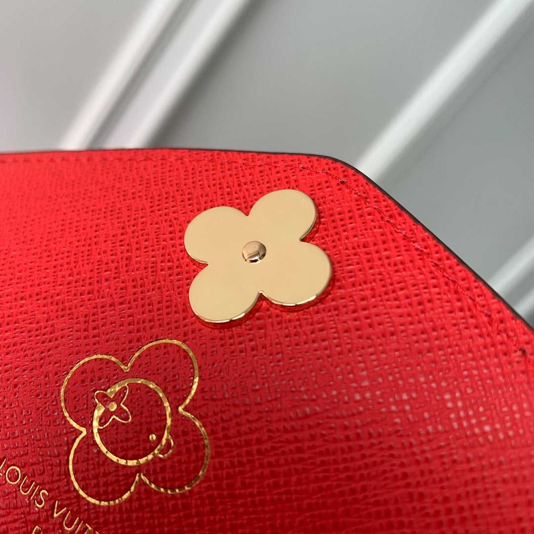 Portefeuille – Réf. M12207 · Monogram Rouge