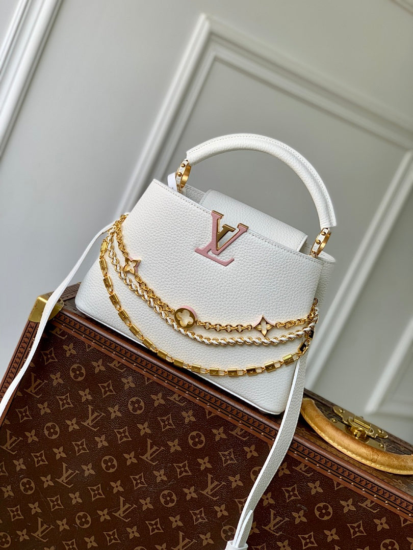 Sac à main Capucines – Réf. M12345 · PM Blanc