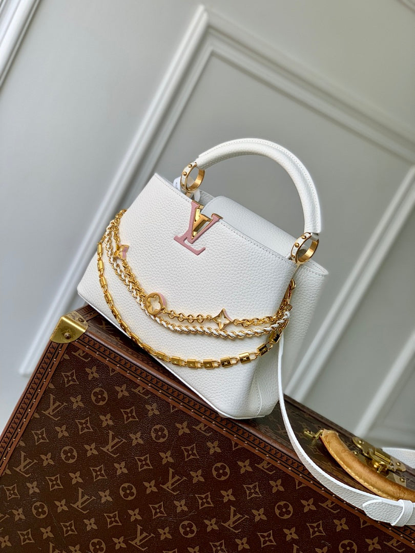 Sac à main Capucines – Réf. M12345 · PM Blanc