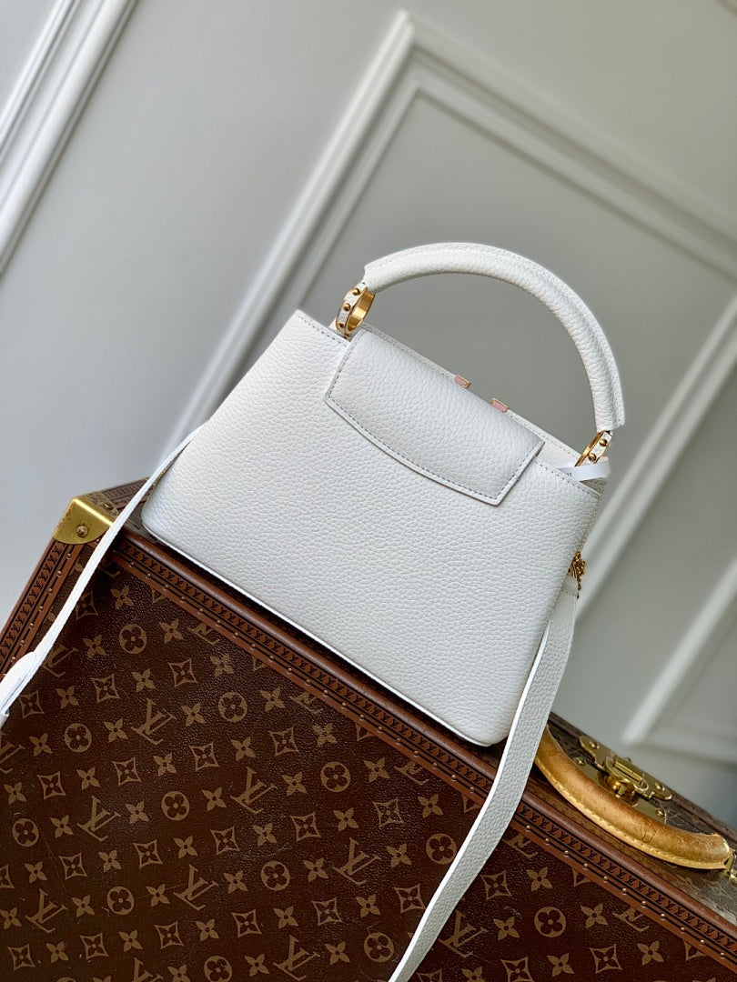 Sac à main Capucines – Réf. M12345 · PM Blanc