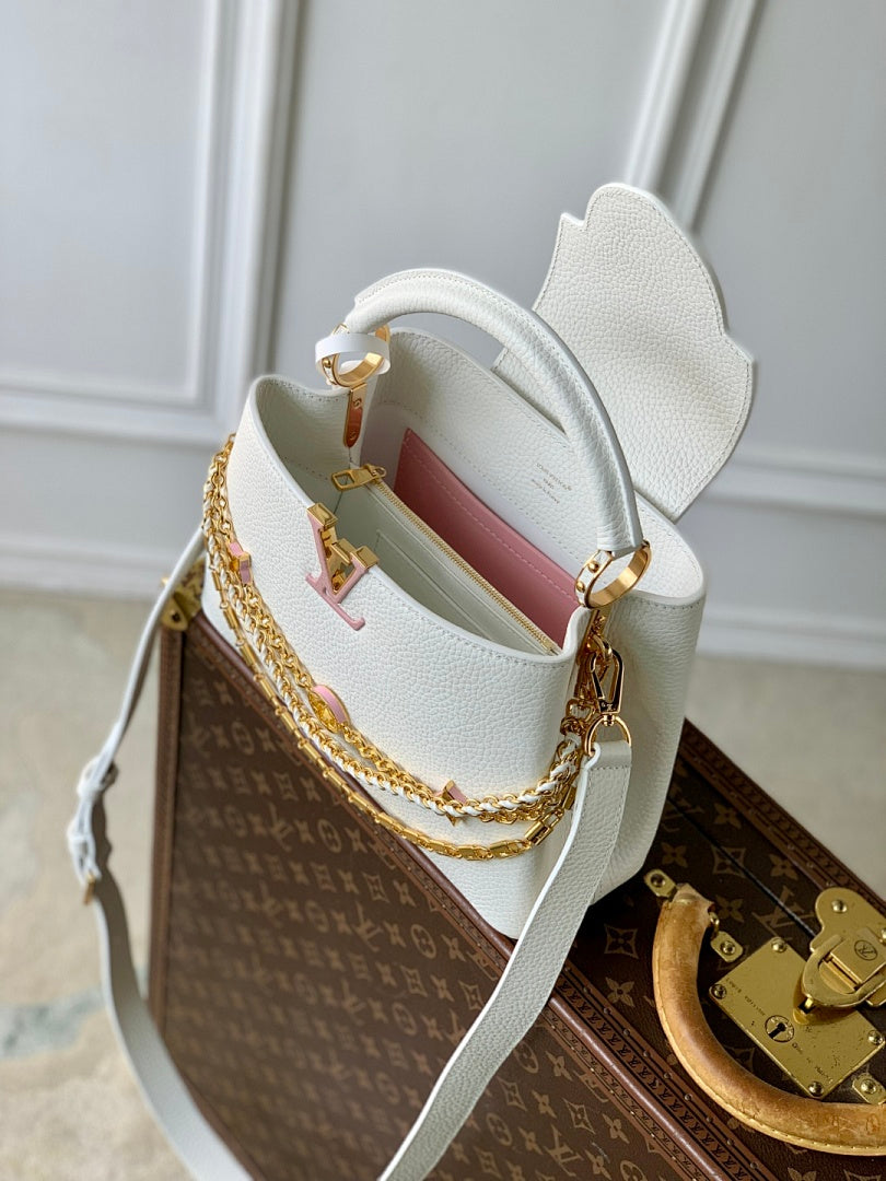 Sac à main Capucines – Réf. M12345 · PM Blanc