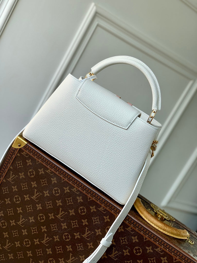 Sac à main Capucines – Réf. M12345 · MM Blanc
