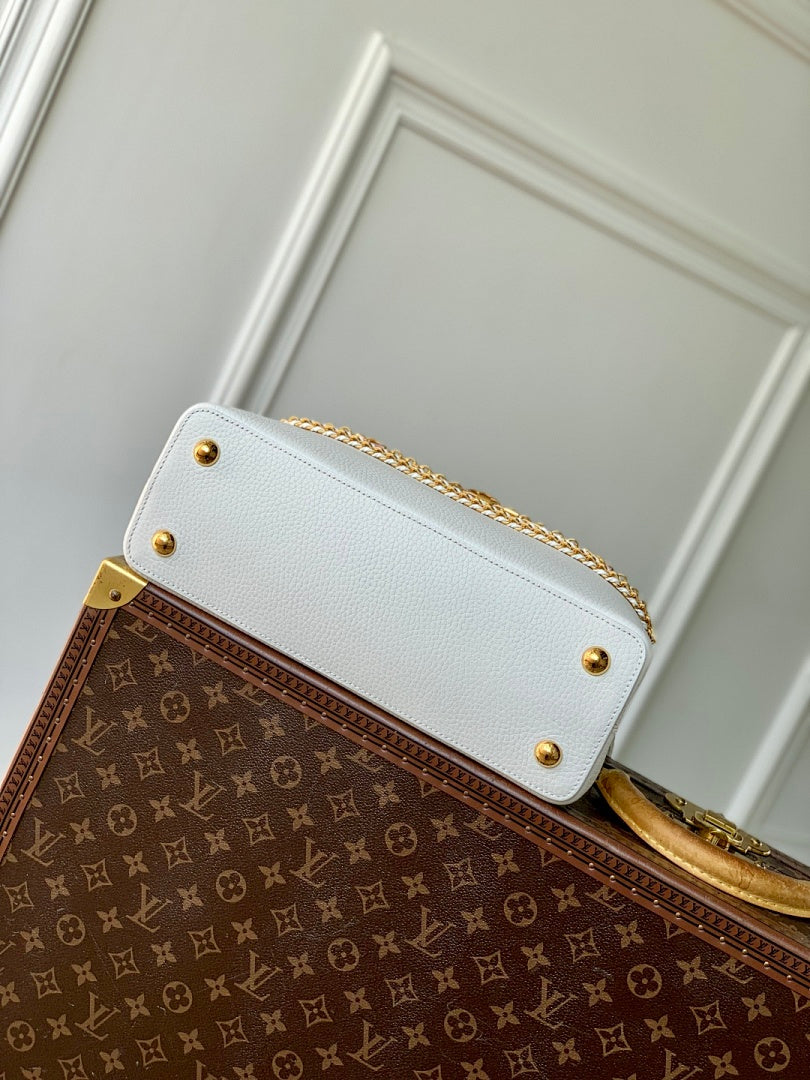 Sac à main Capucines – Réf. M12345 · MM Blanc