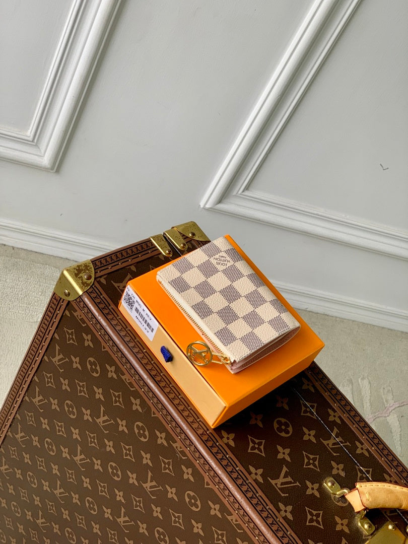 Portefeuille – Réf. N00133 · Damier Azur