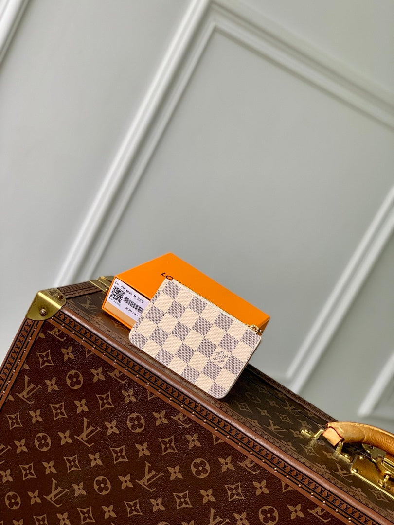 Portefeuille – Réf. N00131 · Damier Azur
