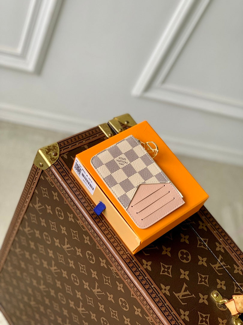 Portefeuille – Réf. N00131 · Damier Azur