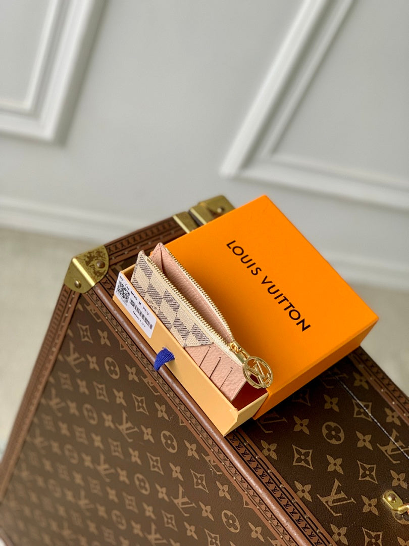 Portefeuille – Réf. N00131 · Damier Azur