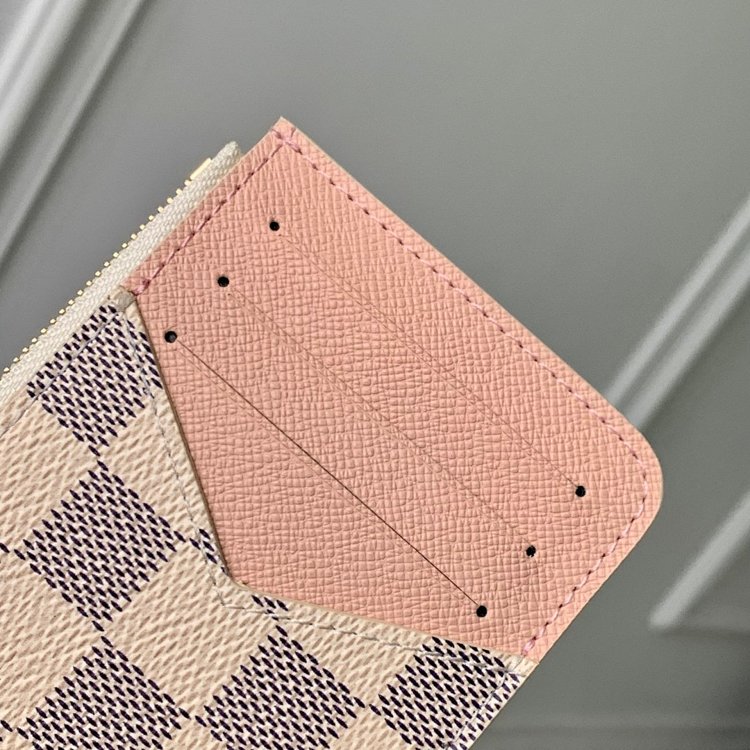 Portefeuille – Réf. N00131 · Damier Azur