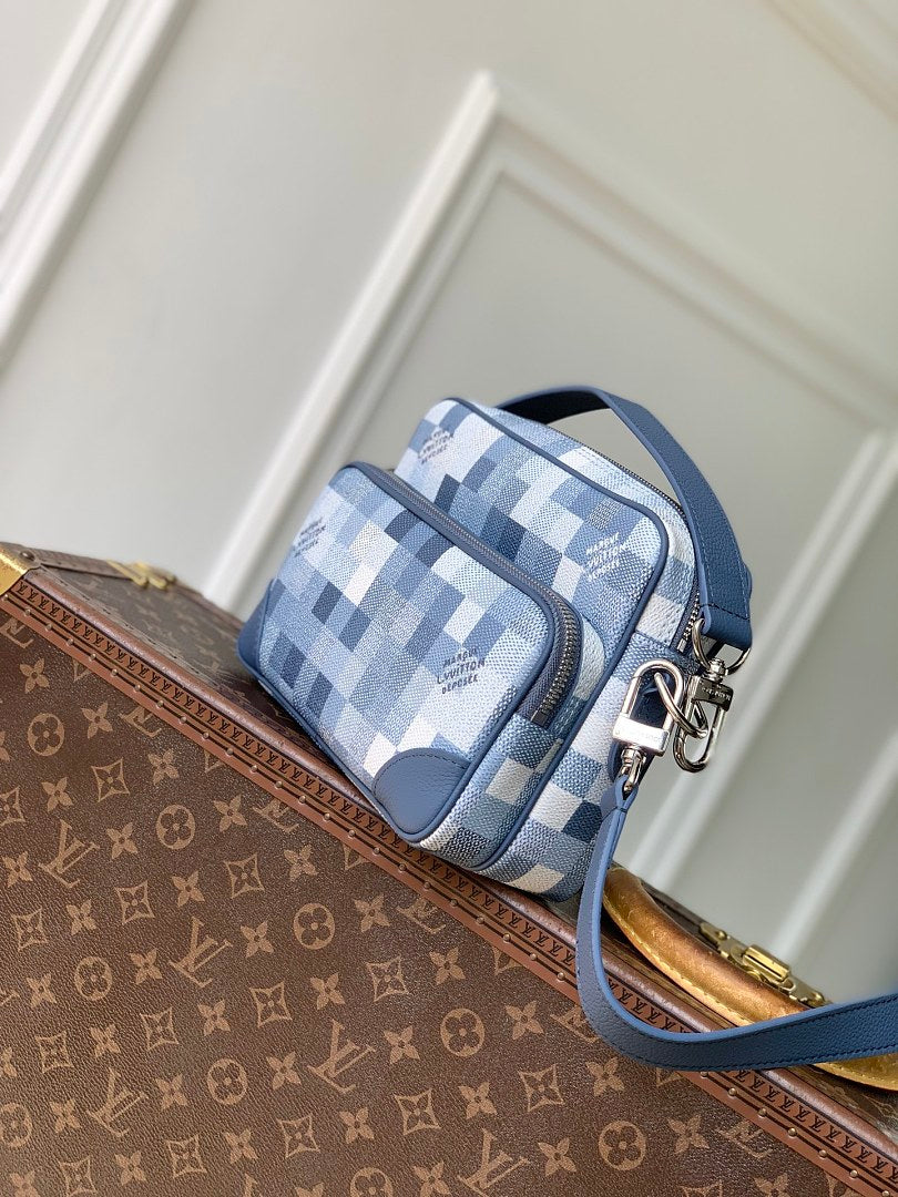 Sac à main – Réf. 28606 · Damier Bleu