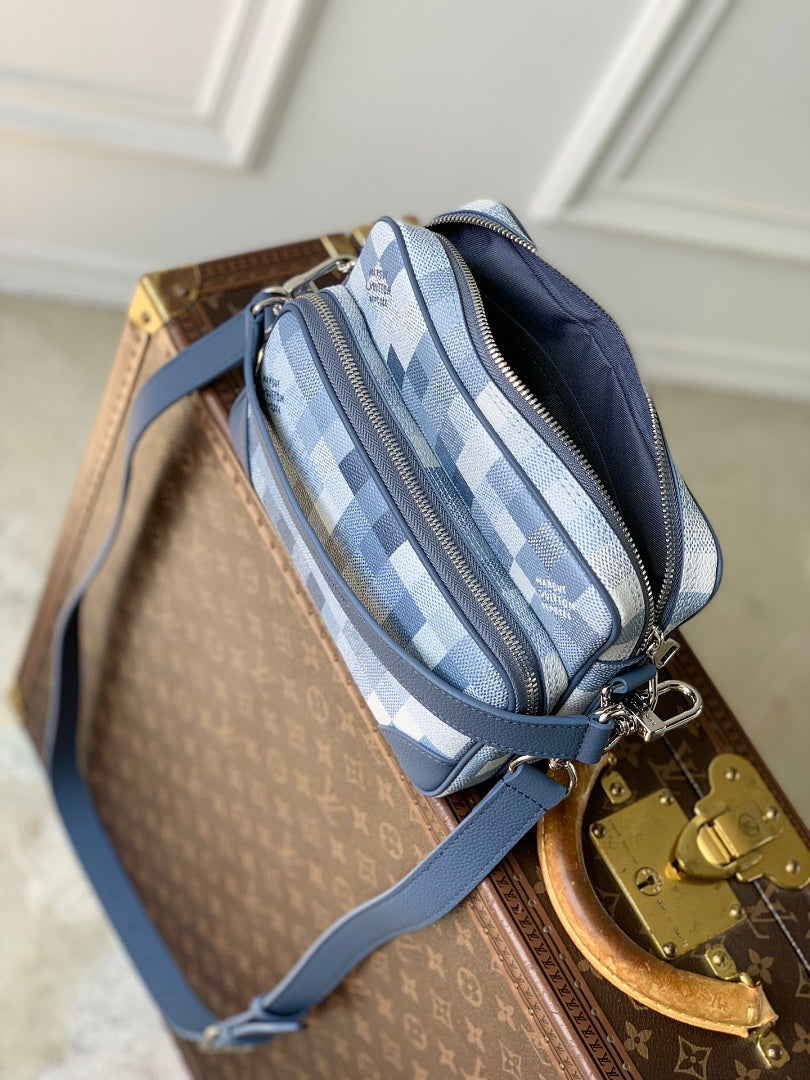 Sac à main – Réf. 28606 · Damier Bleu