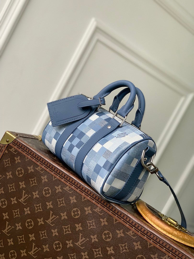 Sac à main Speedy – Réf. 28600 · Damier Bleu