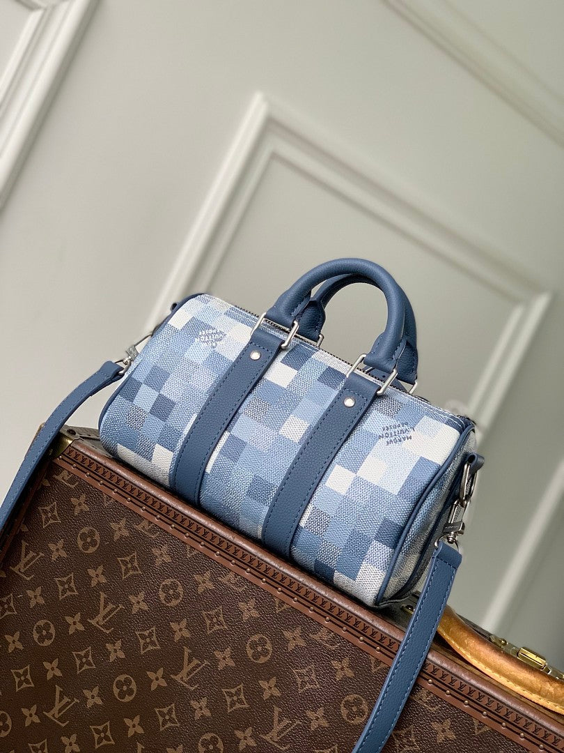 Sac à main Speedy – Réf. 28600 · Damier Bleu