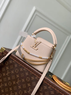 Capucines handbag – Ref. 27308 · Grey Mini
