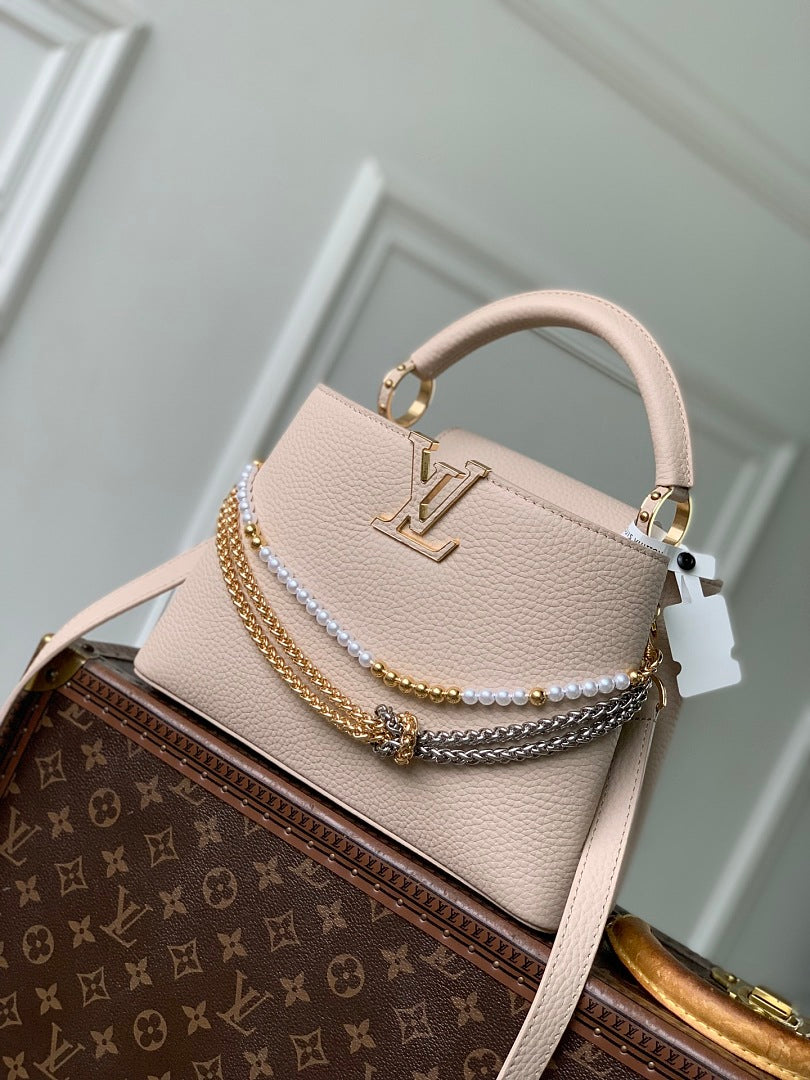 Sac à main Capucines – Réf. 27308 · Gris PM