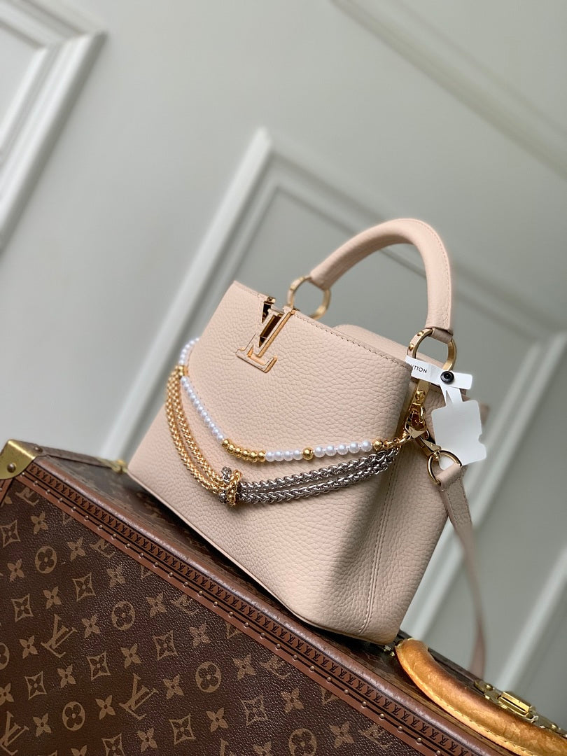 Sac à main Capucines – Réf. 27308 · Gris PM