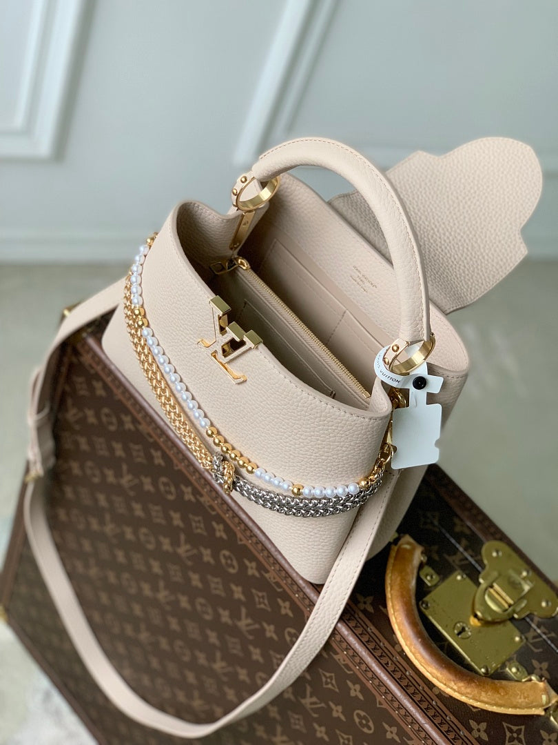 Sac à main Capucines – Réf. 27308 · Gris PM