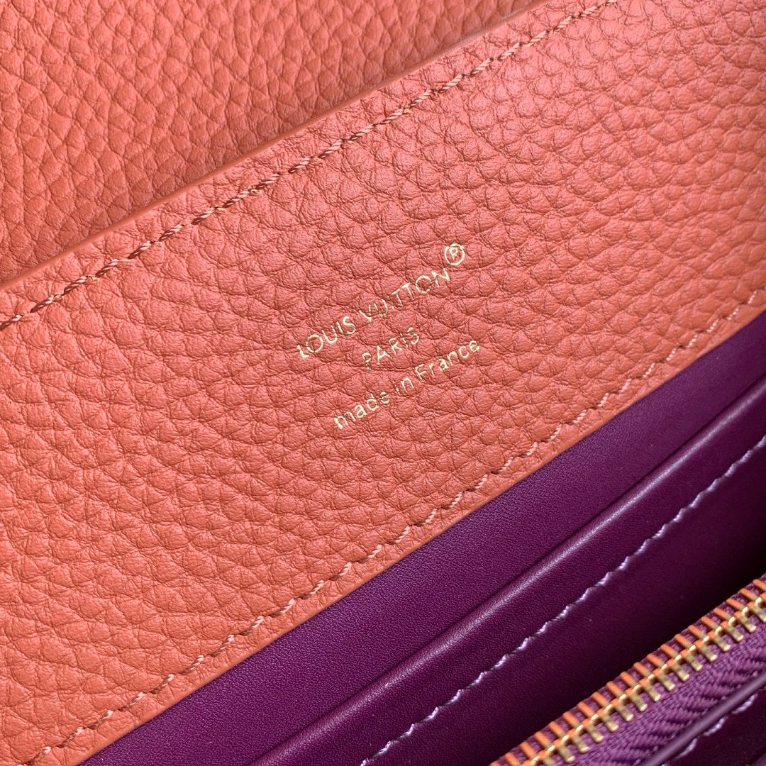 Sac à main Capucines – Réf. 29439 · Marron Violet PM