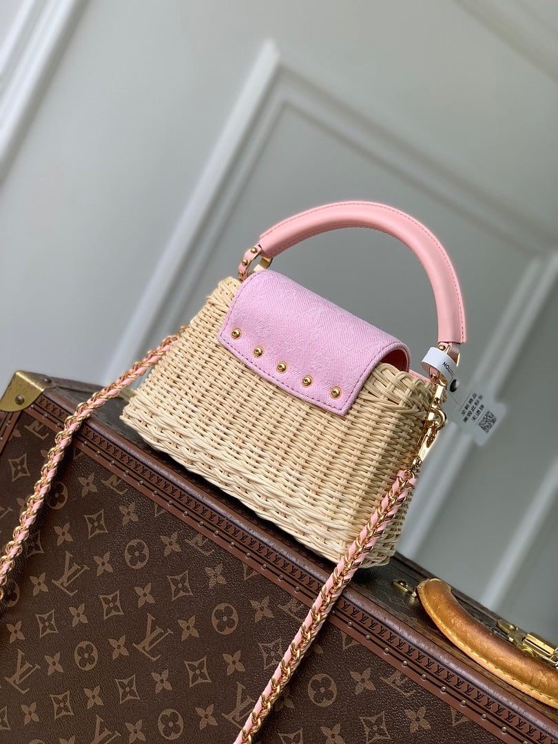 Sac à main Capucines – Réf. 26005 · Rose Mini