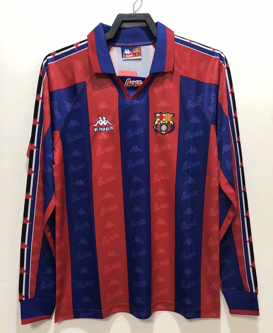 Maillot FC Barcelone 1996/97 Domicile Manches Longues Rétro — vue 5