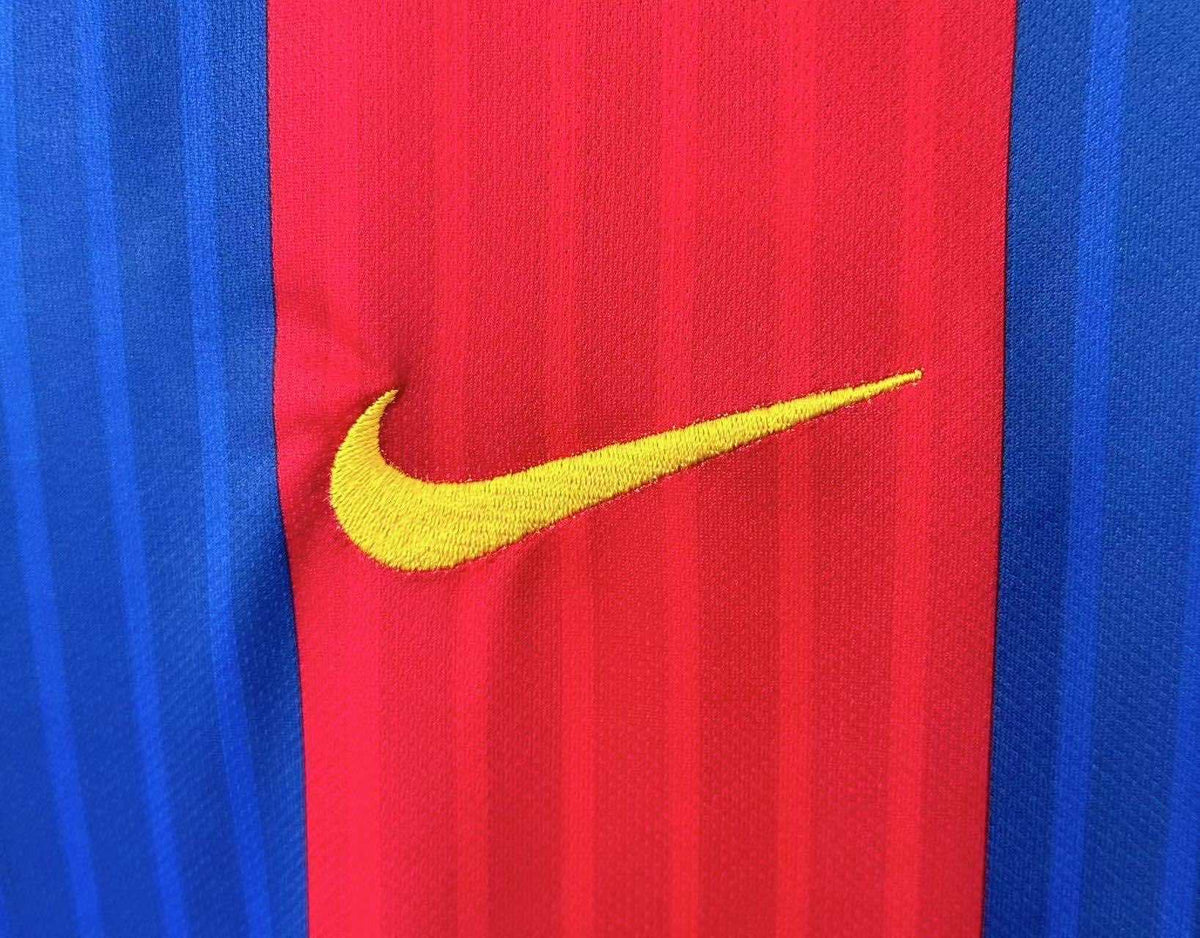 Maillot FC Barcelone 2016/17 Domicile Manches Longues Rétro — vue 6