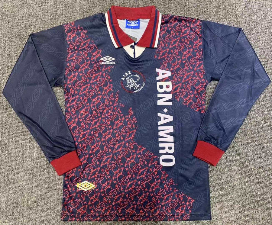 Maillot Ajax Amsterdam 1995/96 Extérieur Manches Longues Rétro — vue 7